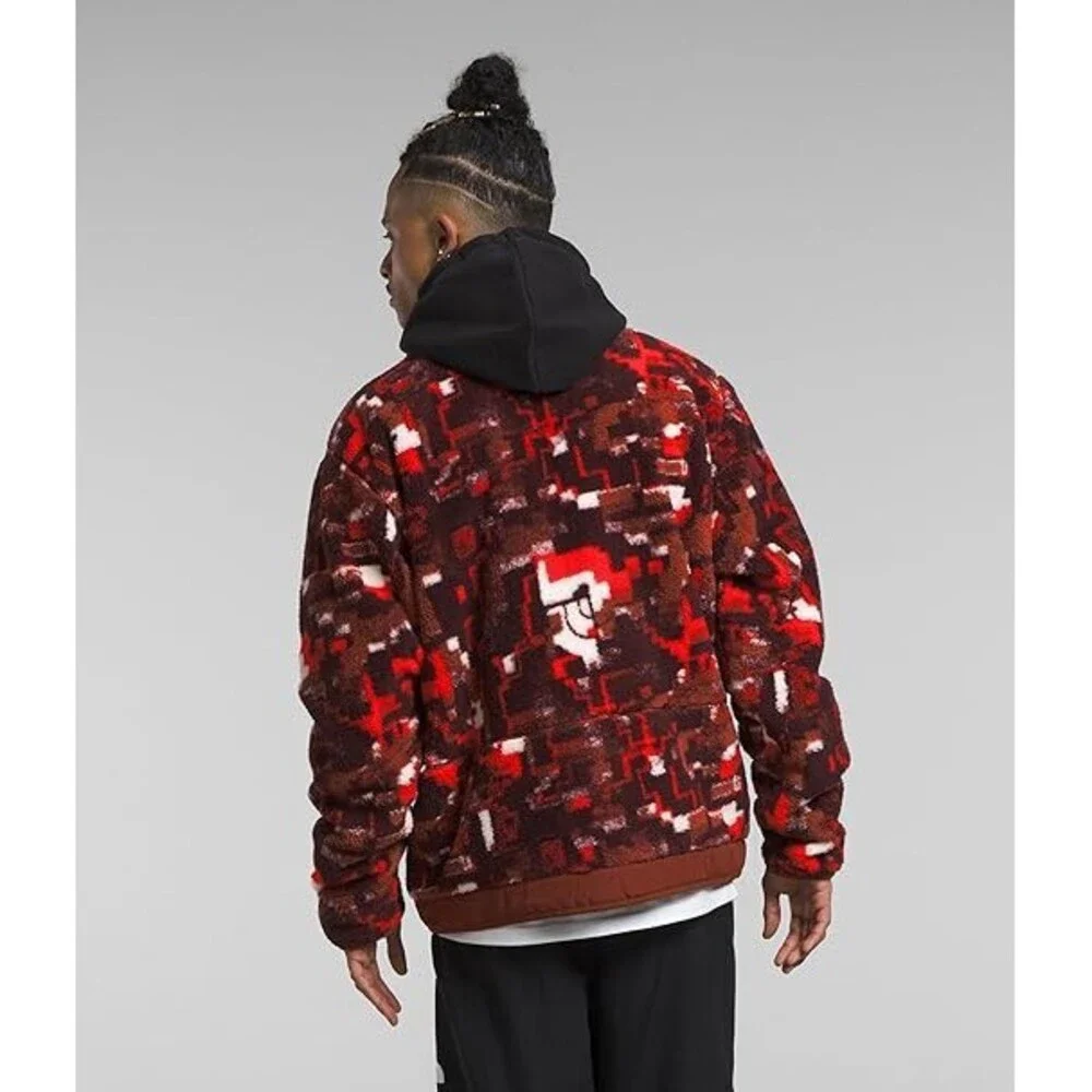 The North Face Campshire NF0A84HY Mens Fiery Red Fleece Jacket Size Small SGN396